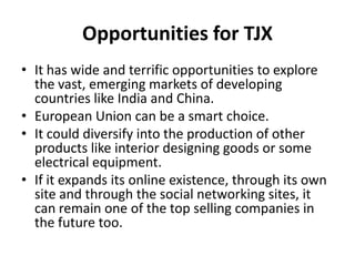 SWOT analysis of TJX LTD